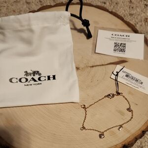 Coach Gold Tone Small Charms Bracelet NEW